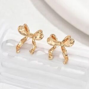 Gold Bow Earrings